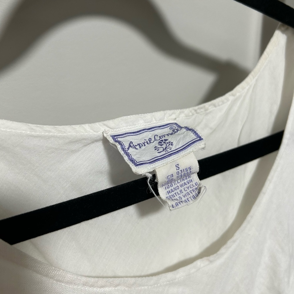 3 for 25 Vintage April Cornell Linen White Dress size S